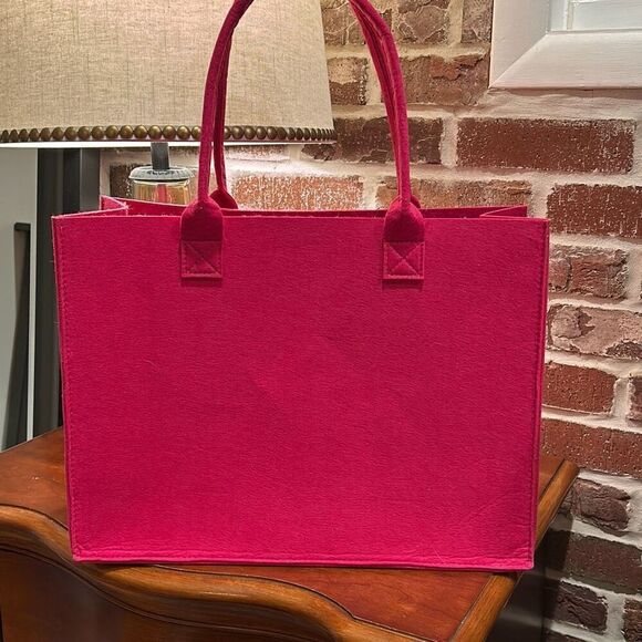 Tribal Pink Felt Bag Breast Cancer Awareness Rare - Picture 6 of 6